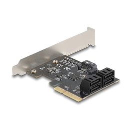 DeLOCK 90890 Tarjeta controladora SATA de 5 puertos PCIe x4 Perfil bajo
