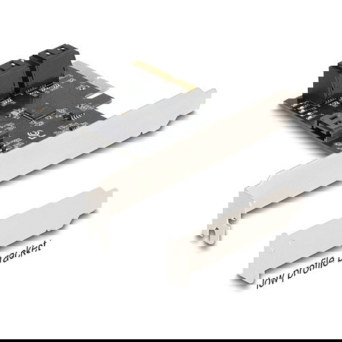 DeLOCK 90890 Controladora PCIe x4 SATA de 5 Puertos con Perfil Bajo y Chip JMicron JMB585, para Windows y Linux