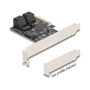 DeLOCK 90890 Tarjeta controladora SATA de 5 puertos PCIe x4 Perfil bajo