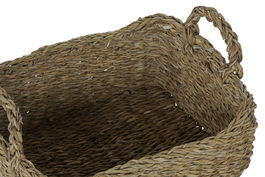 DKD Home Decor Cesta Balines Natural Seagrass Set de 3 27 x 19 x 36 cm