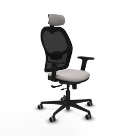 PIQUERAS Y CRESPO Silla de oficina Jorquera Sincro/Traslack Blanco/Negro