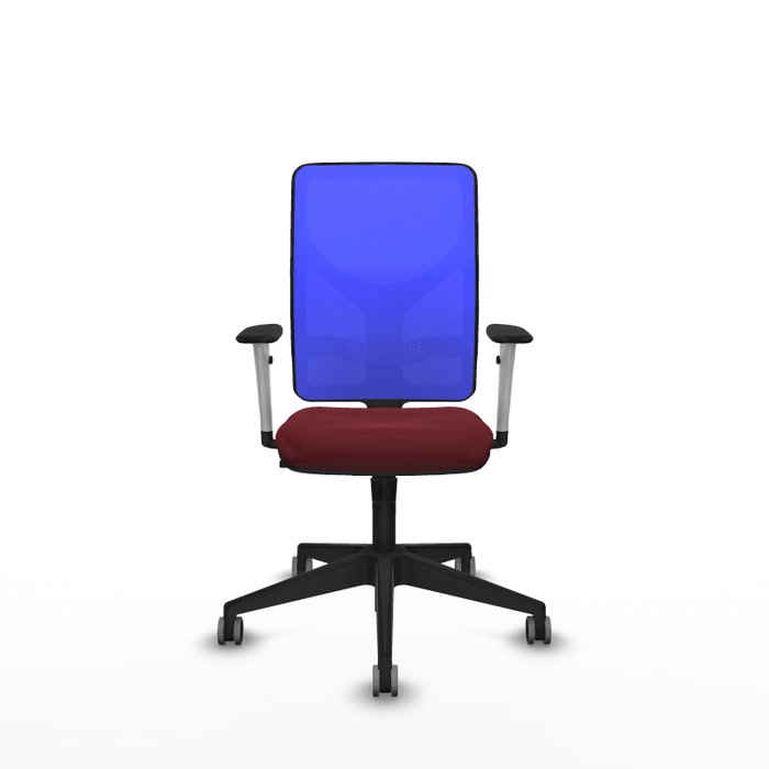 PIQUERAS Y CRESPO Silla de oficina Motilla Sincro Granate y Azul PIQUERAS Y CRESPO Silla de oficina Motilla Sincro Granate y Azul