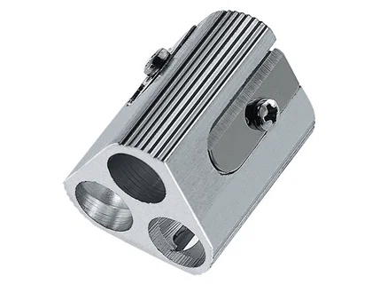 Mor Sacapuntas Metálico 3 Usos Prisma Triangular Robusto para Lápices con Tres Formas de Afilar Mor Sacapuntas Metálico 3 Usos Prisma Triangular Robusto para Lápices con Tres Formas de Afilar