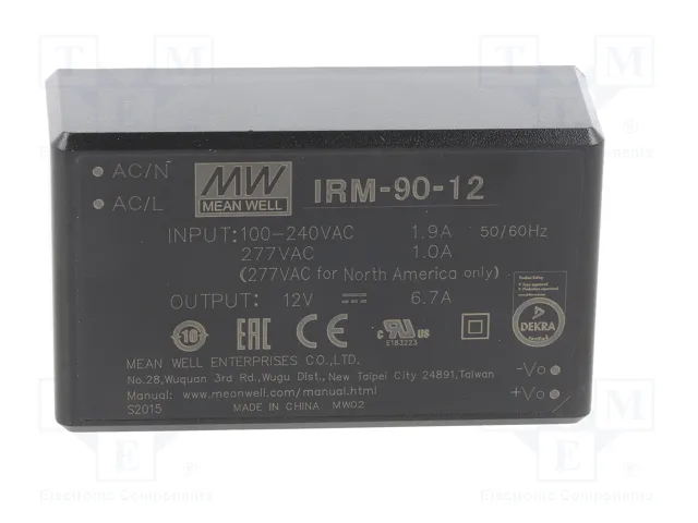 MEAN WELL IRM-90-12 Convertidor AC/DC 80W 12VDC
