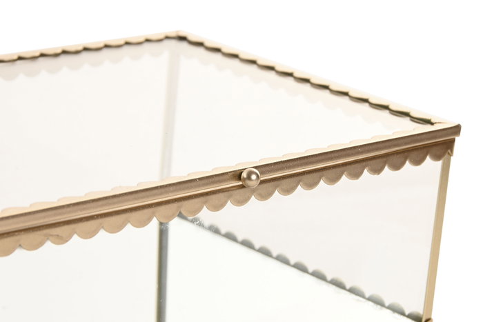 DKD Home Decor Joyero Dorado 16 x 8 x 20 cm