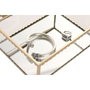 DKD Home Decor Joyero de Cristal y Metal Dorado 20x16x8 cm