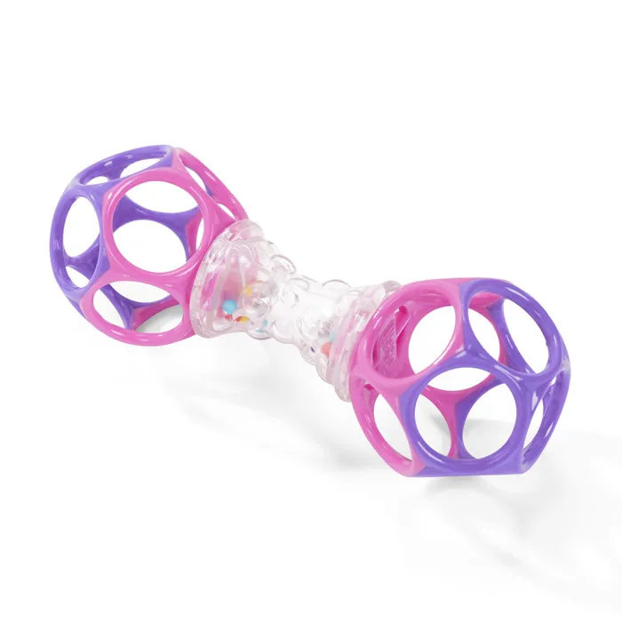 Bright Starts Set de regalo O'Ball para niña con 2 juguetes: sonajero y O'Ball (rosa, morado y turquesa) BRI0074451998353