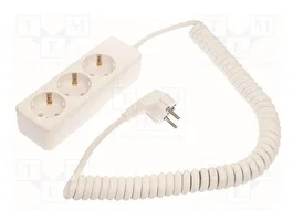 AS SCHWABE Prolongador de alimentación H05VV-F 3G1,5mm2 2,4m Blanco