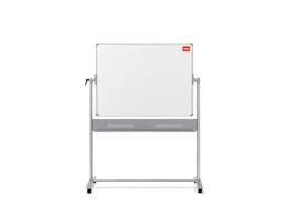 Nobo Pizarra blanca móvil melamina no magnética giratoria 1500x1200 mm