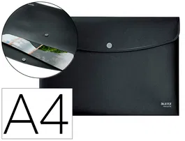 Leitz Carpeta Portadocumentos Recycle con Broche DIN A4 Polipropileno Negro