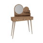 Hanah Home Mesa de Maquillaje Atlantic Pine con Espejo de Tablero de Partículas y Patas de Haya 74cm
