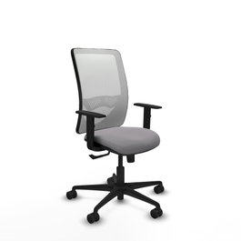 PIQUERAS Y CRESPO Silla de oficina Zulema Gris y Blanco con Mecanismo Sincro