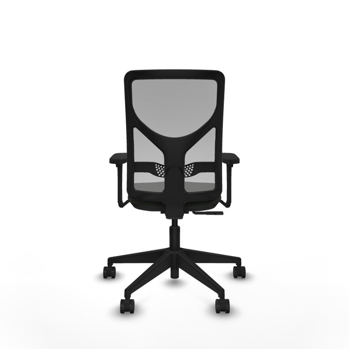 PIQUERAS Y CRESPO Silla de oficina Motilla con mecanismo Sincro, Brazos 3D y malla Gris/Tela Negra