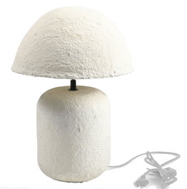 DKD Home Decor Lámpara de sobremesa Seta Artesanal Blanco