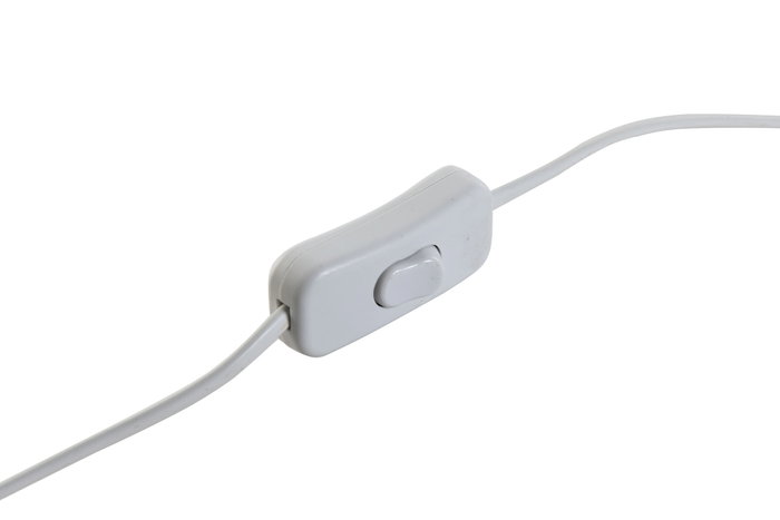 DKD Home Decor Lámpara de sobremesa Seta Artesanal Blanco