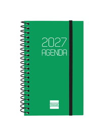 Finocam Agenda Anual 2027 Espiral Basic Opaque Verde