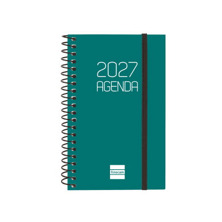 Finocam Agenda Anual 2027 Espiral Basic Opaque Verde