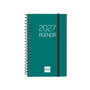 Finocam Agenda Anual 2027 Espiral Basic Opaque Verde
