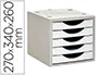 Archivo 2000 Fichero Cajones Sobremesa 5 Cajones Color Blanco Opaco 270x340x260 mm Archivotec Archivo 2000 Fichero Cajones Sobremesa 5 Cajones Color Blanco Opaco 270x340x260 mm Archivotec
