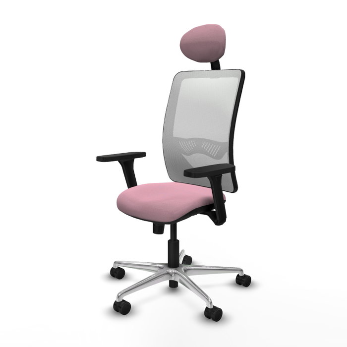 PIQUERAS Y CRESPO Silla de oficina Zulema con mecanismo Sincro, Rosa y Blanco PIQUERAS Y CRESPO Silla de oficina Zulema con mecanismo Sincro, Rosa y Blanco