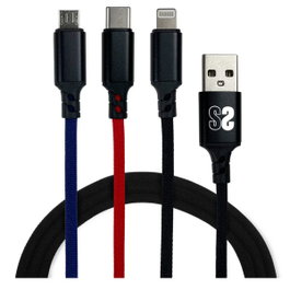 Subblim Cable Premium 3 en 1 (Micro USB, Type C y Lightning) 1m USB 3.2 Gen 1 SUB-CAB-3IN101