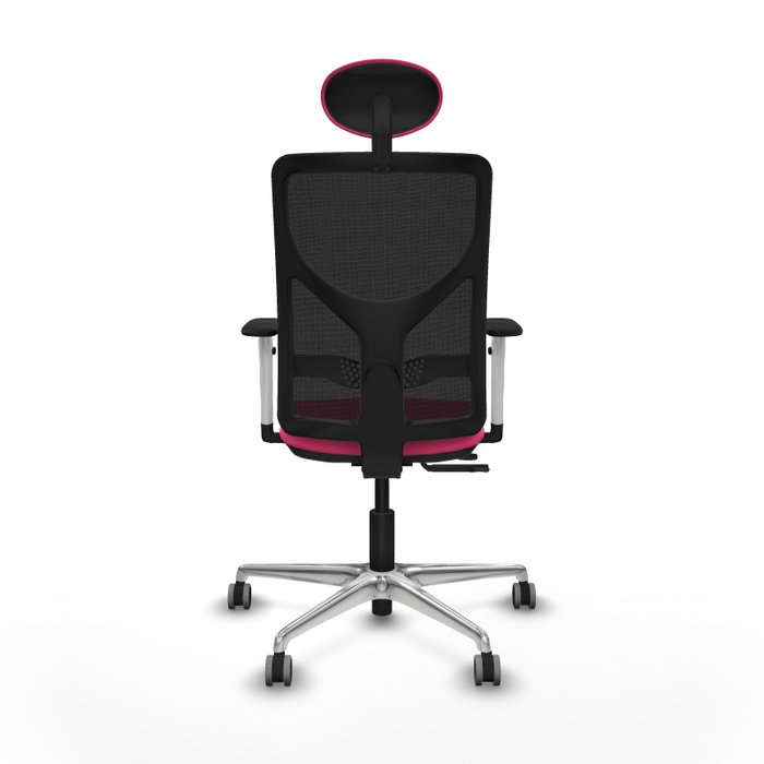 PIQUERAS Y CRESPO Silla de oficina Motilla Rosa y Negro con mecanismo Sincro/Traslack