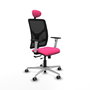PIQUERAS Y CRESPO Silla de oficina Motilla Rosa y Negro con mecanismo Sincro/Traslack