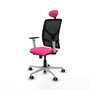 PIQUERAS Y CRESPO Silla de oficina Motilla Rosa y Negro con mecanismo Sincro/Traslack