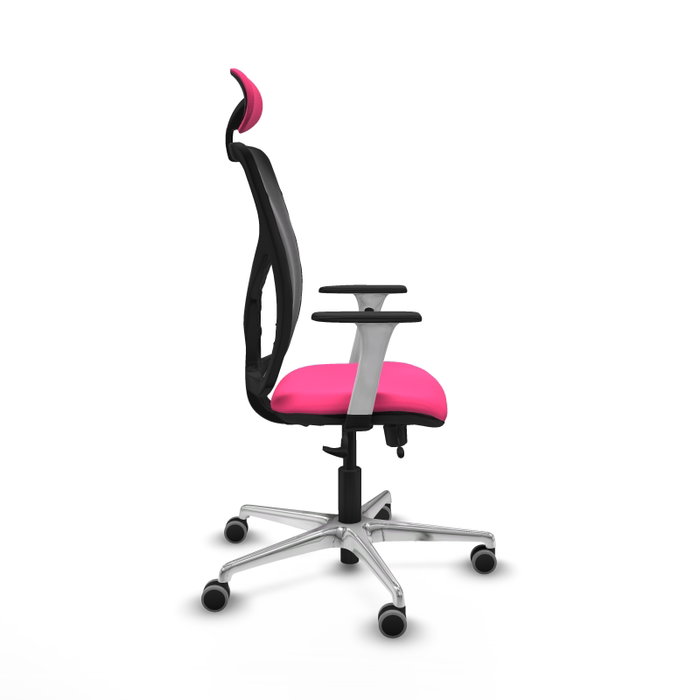 PIQUERAS Y CRESPO Silla de oficina Motilla Rosa y Negro con mecanismo Sincro/Traslack