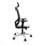 PIQUERAS Y CRESPO Silla de oficina Cilanco con mecanismo Sincro, Blanco y Gris