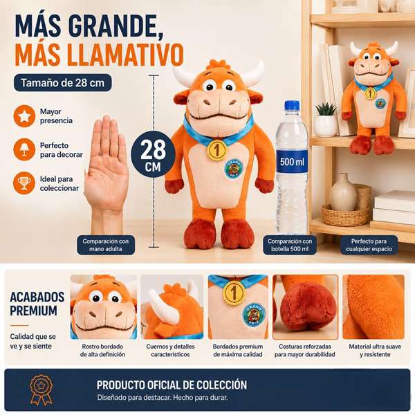 7th player Peluche Grand Prix Vaquilla Maria Fernanda 28 cm