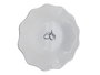 DKD Home Decor Plato Vidrio Opal Olivo Símil Porcelana Blanco y Negro
