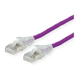 SECOMP 21.05.0556 Patch Cable Cat6a (Cat.6A) S/FTP, LSOH Violeta 5 m, Cu 7702 Flex AMP v2, Clase EA, RJ-45 Macho