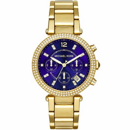 Michael Kors MK6262 con esfera azul y caja dorada