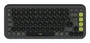 Logitech POP ICON KEYS Teclado Mini Inalámbrico AZERTY Grafito, Verde