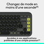 Teclado Inalámbrico Logitech Pop Icon Keys Gris oscuro AZERTY
