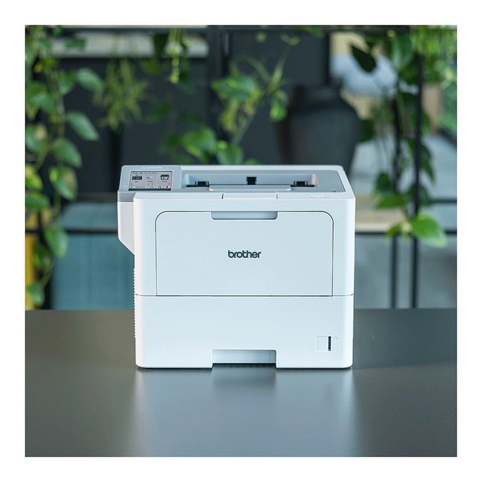 Brother HL-L6415DN Impresora Láser Monocromo, Duplex Automático, 50 ppm, A4, 1200 x 1200 DPI, 620 Hojas, Ethernet, NFC, Blanco