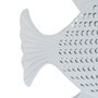 Figura Pez Blanco Metal 49,50 X 7 X 36,50 cm