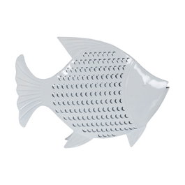 Ixia Figura de Pez Blanco en Metal