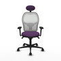 PIQUERAS Y CRESPO Silla de oficina Jorquera con mecanismo Sincro, Morado y Blanco