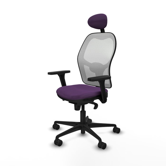 PIQUERAS Y CRESPO Silla de oficina Jorquera con mecanismo Sincro, Morado y Blanco PIQUERAS Y CRESPO Silla de oficina Jorquera con mecanismo Sincro, Morado y Blanco