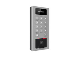 Hikvision Terminal Control de Accesos IK09 IP65 con WiFi, Tarjetas Mifare/DESfire, Huella, PIN, Videoportero SIP y App Hik-Connect