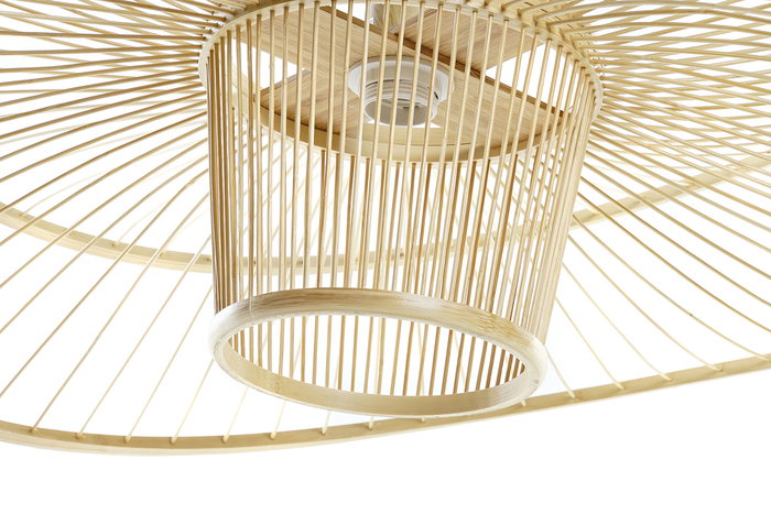 DKD Home Decor Lámpara de Techo Urban Natural Bambú 80 x 29 x 80 cm E27