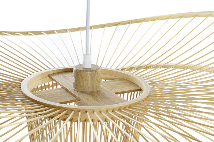 DKD Home Decor Lámpara de Techo Urban Natural Bambú 80 x 29 x 80 cm E27