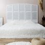 Home Deco Factory Cabecero de Cama Vallee Outlet 160x130 cm Pawlownia y MDF Biombo 5 Paneles Lamas
