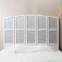 Home Deco Factory Cabecero de Cama Vallee Outlet 160x130 cm Pawlownia y MDF Biombo 5 Paneles Lamas