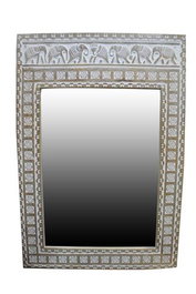 DKD Home Decor Espejo Elefante Blanco 83x4x121 cm