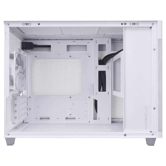 ASUS Prime AP201 Caja Mesh Blanco MicroATX Mini Tower, CPU Cooler hasta 17cm, GPU hasta 33.8cm, PSU ATX, USB 3.2