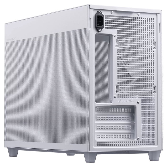 ASUS Prime AP201 Caja Mesh Blanco MicroATX Mini Tower, CPU Cooler hasta 17cm, GPU hasta 33.8cm, PSU ATX, USB 3.2