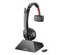 HP Poly Savi 8220 Auriculares DECT Estéreo sin Base de Carga, Alcance 180 m, 13 h Conversación, Negro